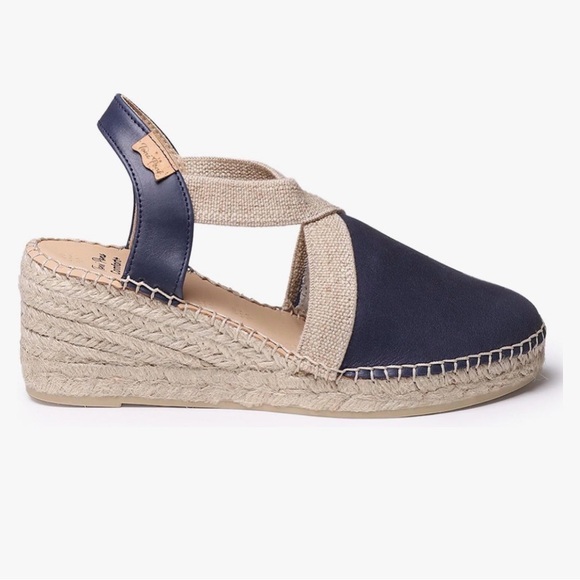 🔥NWB Toni Pons Toni Pons - TUNDRA, Women Navy Wedge Sandals - Picture 5 of 5